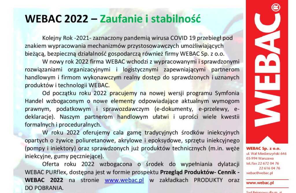 WEBAC 2022 – Zaufanie i stabilność